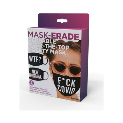 Maskerade Masks - F Covid/wtf?/new Normal - 3-pack. | SexToy.com