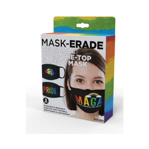 Maskerade Masks - Pride/gay Again/rainbow Kiss - 3-pack | SexToy.com