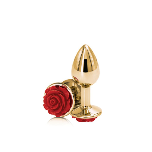 Rear Assets Rose Anal Plug - Small - Red | SexToy.com
