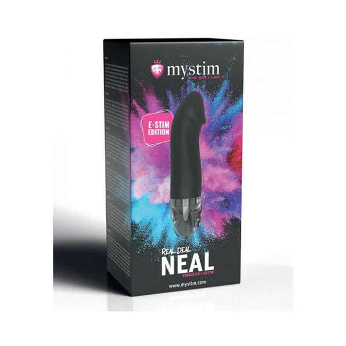 Mystim Real Deal Neal Estim Realistic Vibrator - Black