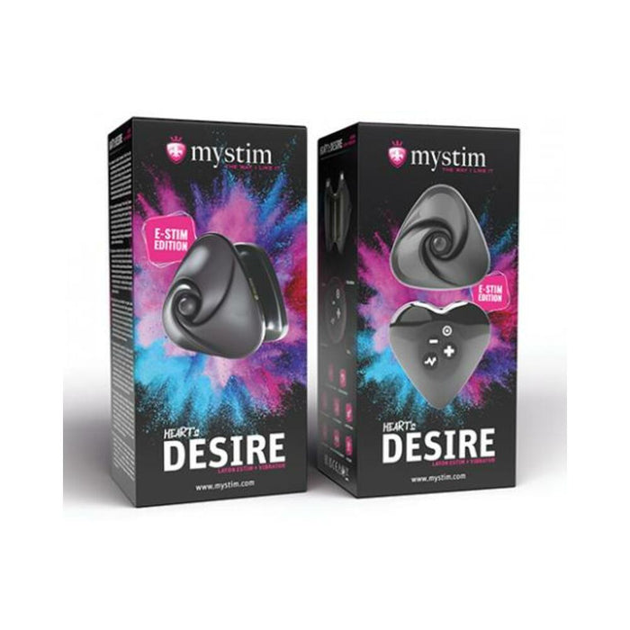 Mystim Hearts Desire Estim Layon Vibrator - Black