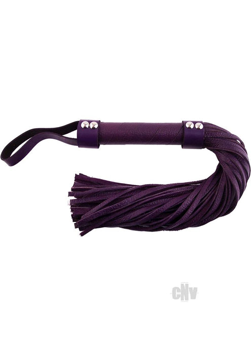 Rouge H-Style Leather Flogger Purple