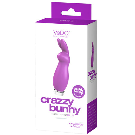 VeDO Crazzy Bunny Rechargeable Bullet - Perfectly Purple