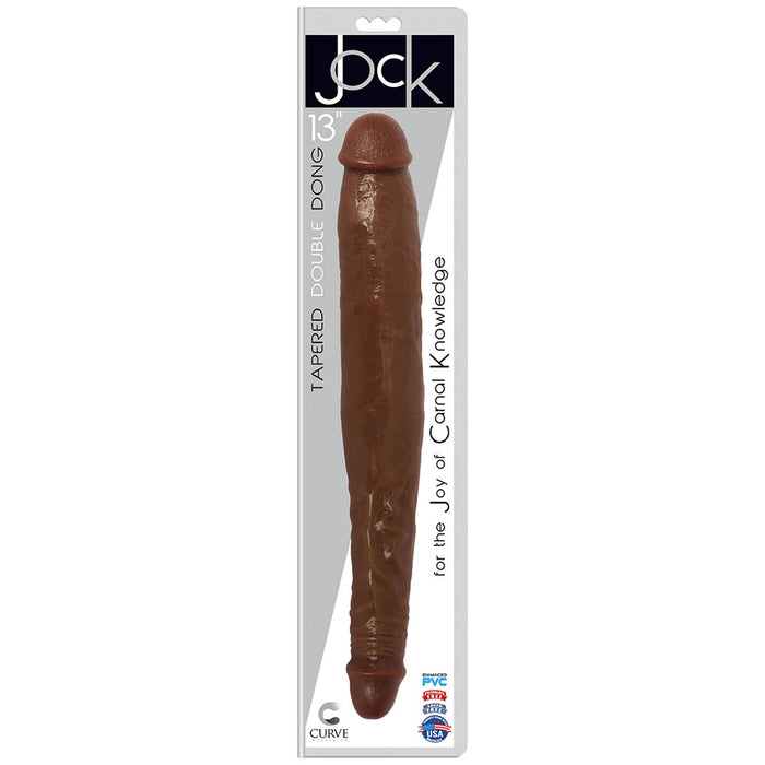 Jock Tapered 13 inches Double Dong - Brown/Chocolate