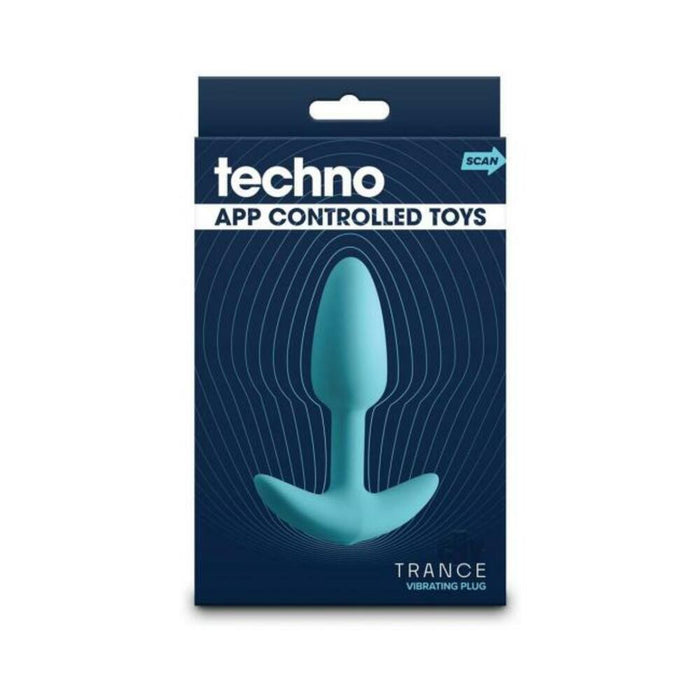 Techno Trance App-controlled Vibrating Plug With Remote Blue