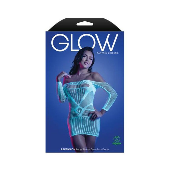 Fantasy Lingerie Glow Ascension Glow-in-the-dark Seamless Long Sleeve Dress O/s