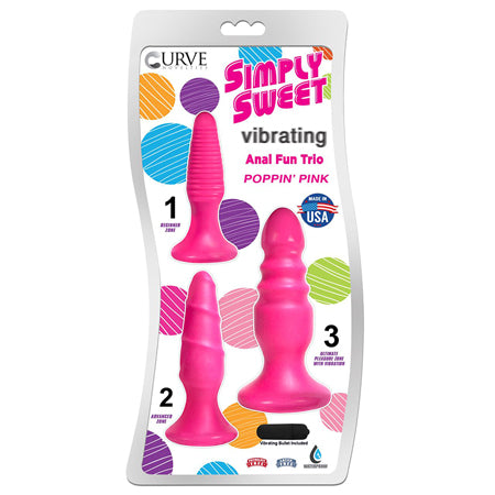 Simply Sweet Vibrating Anal Trio Pink