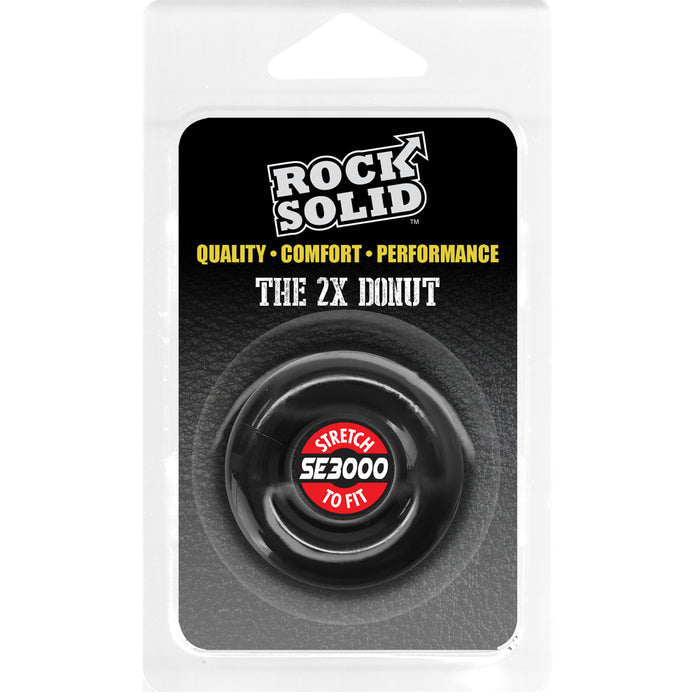 Rock Solid 2 Black Donut Ring