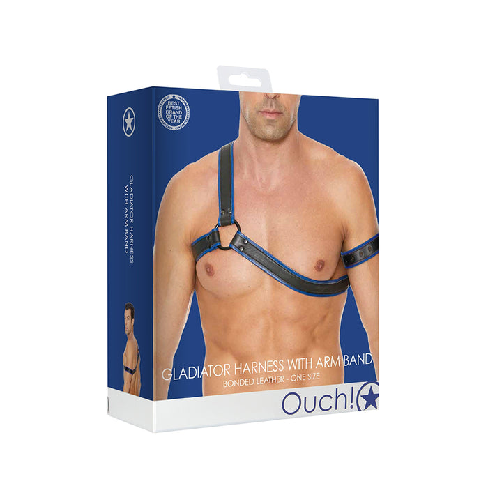 Ouch Gladiator Harness - Blue