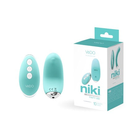 VeDO Niki Rechargeable Panty Vibe - Tease Me Turquoise