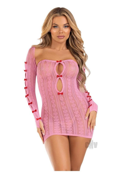 Sweetheart Tube Shrug Keyhole/bow Os Pnk