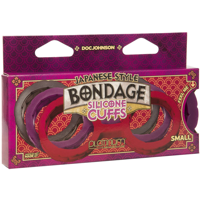 Japanese Bondage Silicone Cuffs Small - Purple