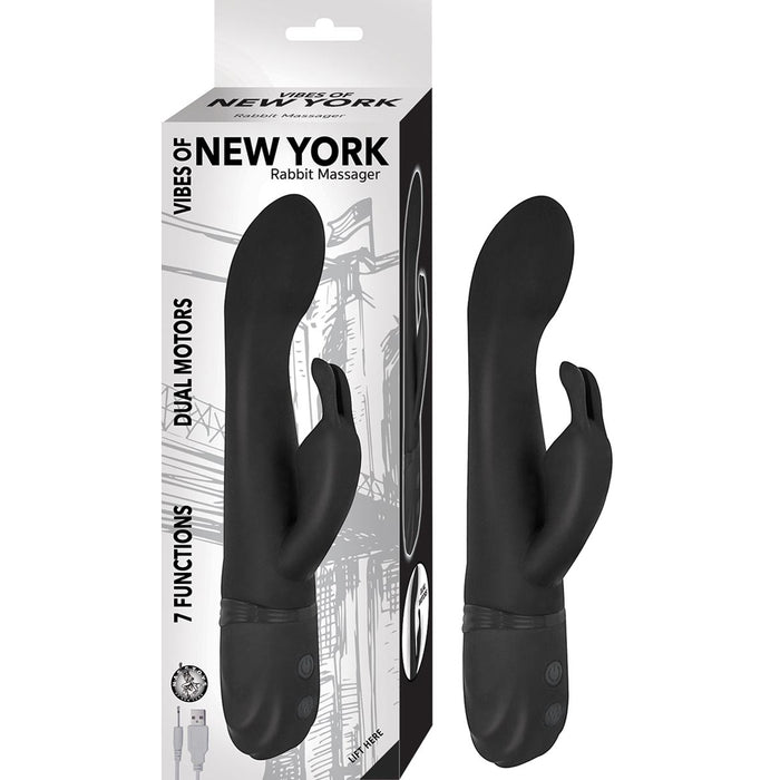 Vibes of New York Rabbit Massager - Black