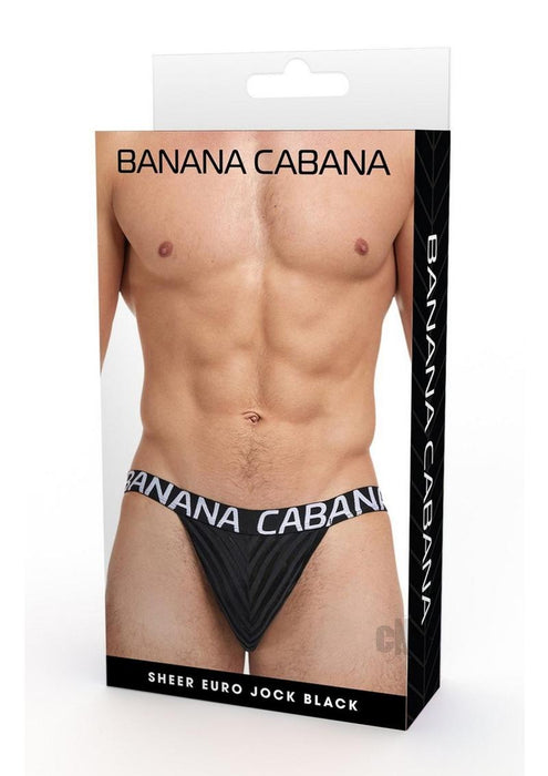 Banana Cabana Jock Md/lg Poly Black