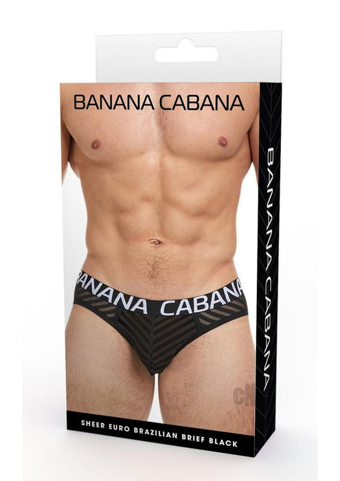 Banana Cabana Sheer Bikini L/xl Black