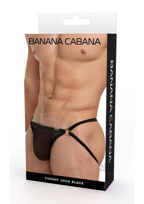 Banana Cabana Jock Mesh Sm/md Black