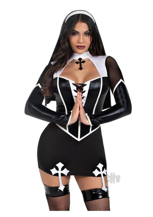Holy Hottie Set 2pc Lg Blk/wht