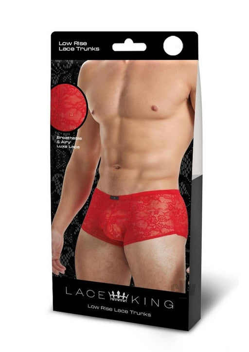 Lace King Lace Boxers S/m Red