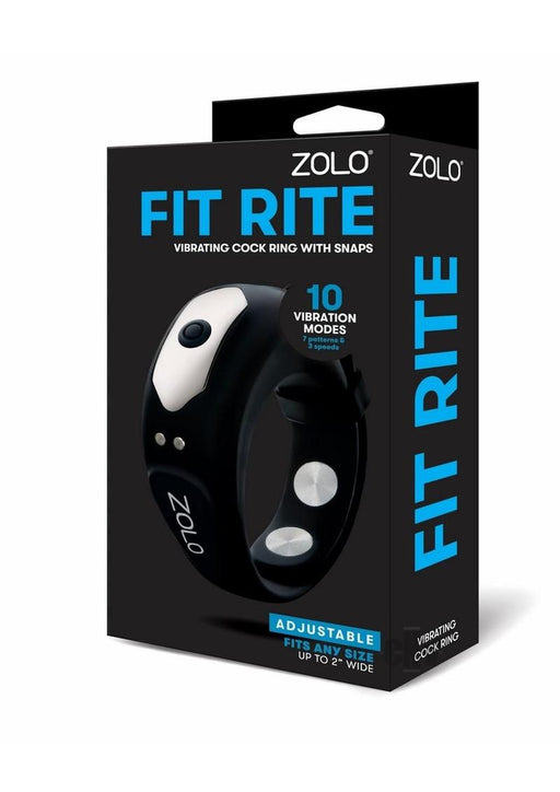 Zolo Fit Rite Adj Vibe Cockring Snaps