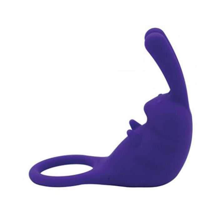 Natalie's Toy Box The Cock Hopper Cock Ring & Bullet Vibrator - Purple