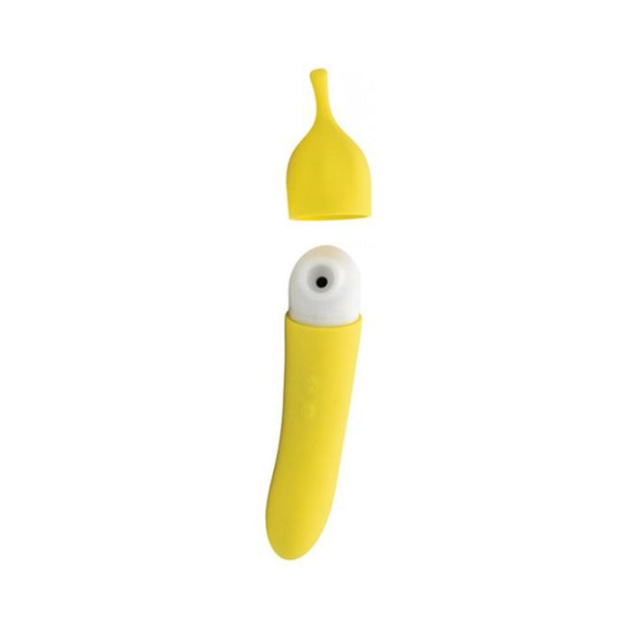 Natalie's Toy Box Banana Cream Air Pulse & G-spot Vibrator - Yellow