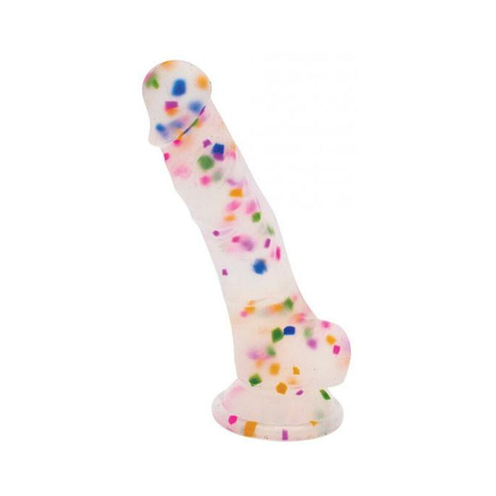 Natalie's Toy Box Cock-a-palooza Confetti Silicone Suction Dildo