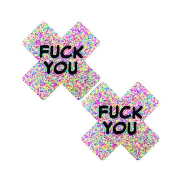 Neva Nude F*ck You Sprankles 3d Neon Blacklight X Factor Nipple Pasties