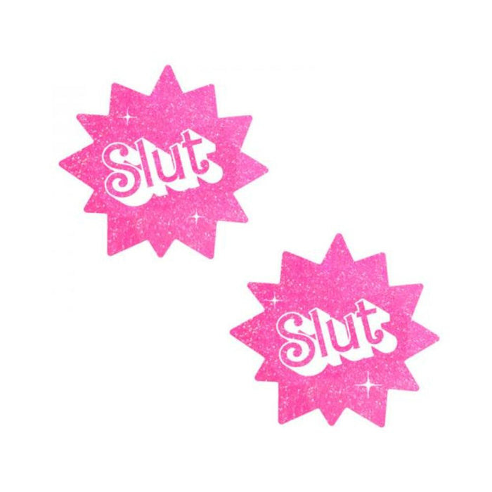 Neva Nude Barbie Babe Sassy Slut Uv Pink Glitter Nipple Pasties