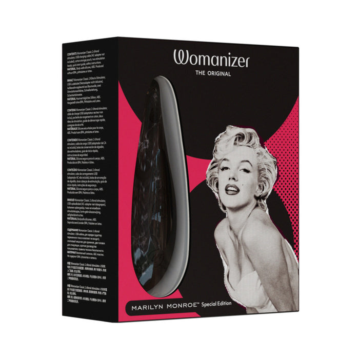 Womanizer x Marilyn Monroe Classic 2 Special Edition Pleasure Air Clitoral Stimulator Black Marble