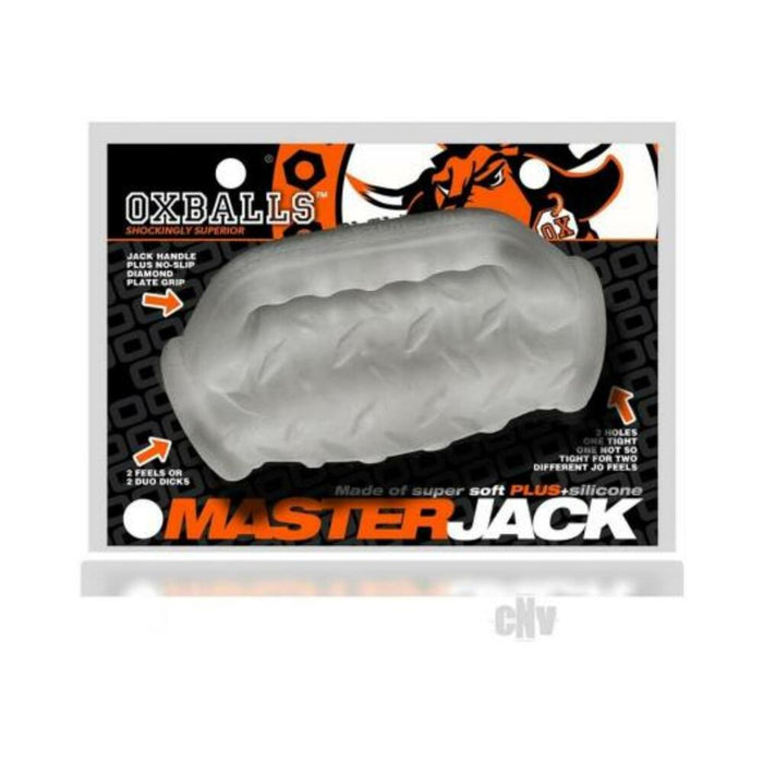 Oxballs Masterjack Double Penetration Stroker - Jo Clear Ice