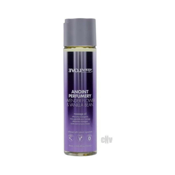 Evolved Anoint Perfumery Lavender Flower & Vanilla Bean Massage Oil 4 Oz.