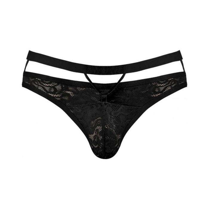 Lucifer Cutout Thong Black S/m