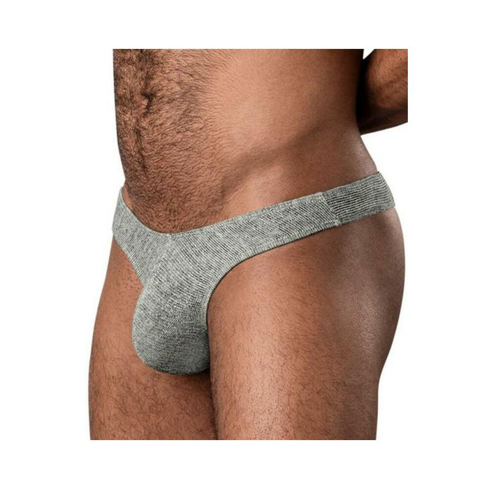 Ribbed & Ready Thong Grey S/m