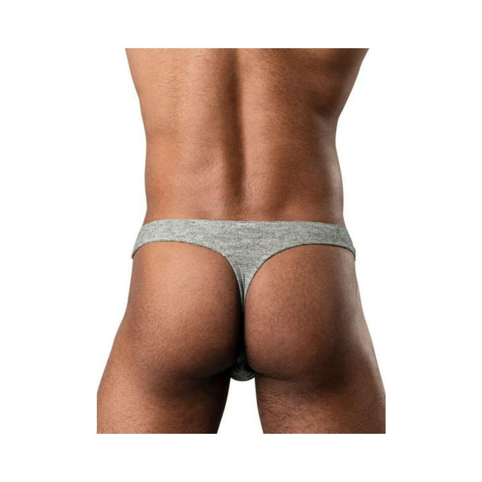 Ribbed & Ready Thong Grey S/m