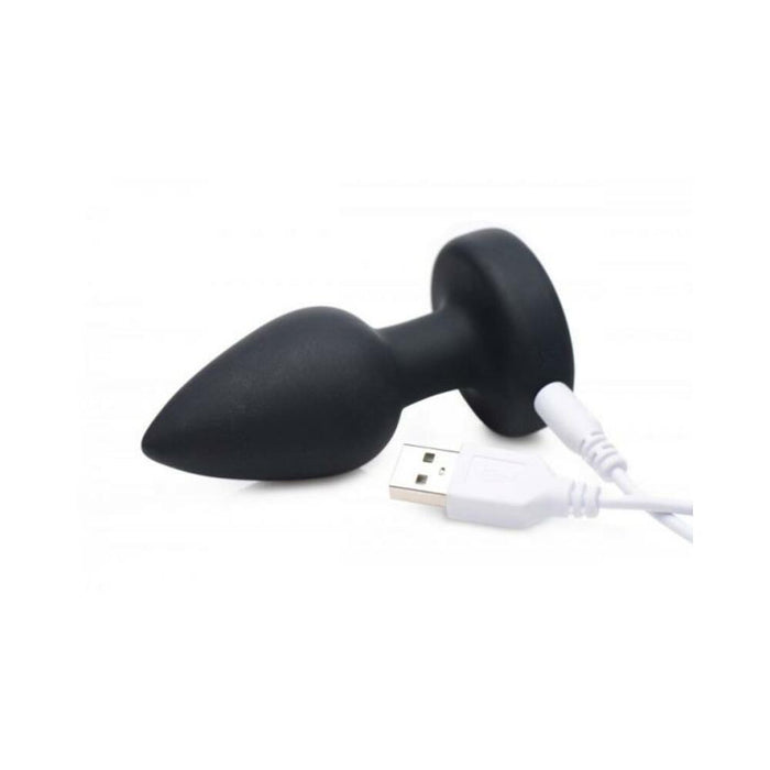 Booty Sparks Silicone Vibrating LED Anal Plug Small Black