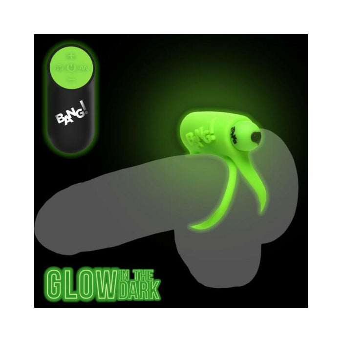 Glow-in-the-dark Silicone Vibrating Cock Ring