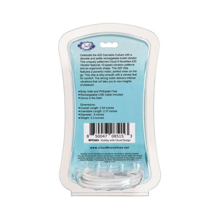 420 Stubby Vibe White/blue Cloud