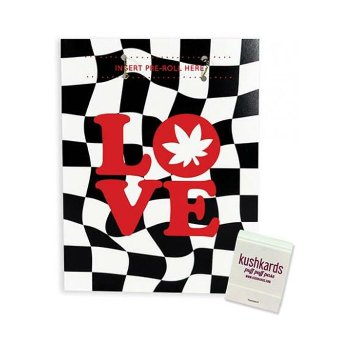 Love Retro Greeting Card W/matchbook