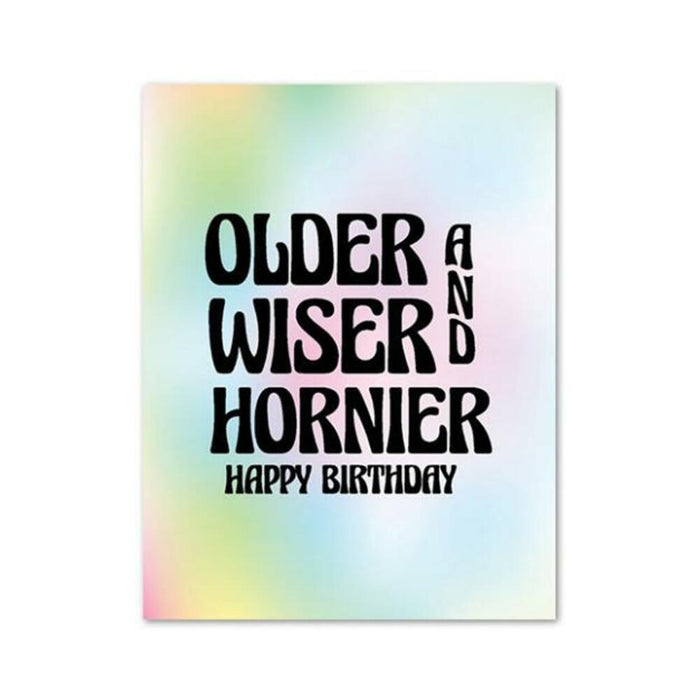 Older, Wiser, & Hornier Birthday Greeting Card