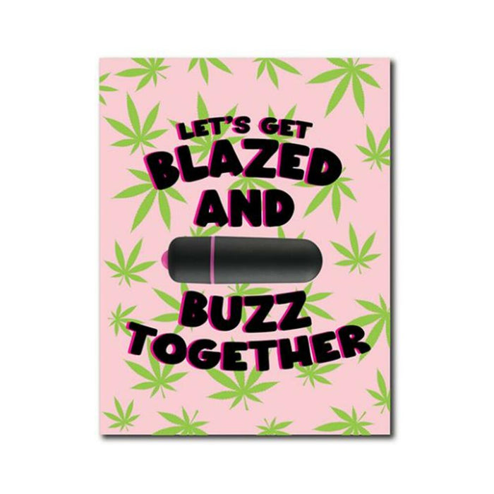 420 Foreplay Blazed Greeting Card W/rock Candy Vibrator & Fresh Vibes Towelettes