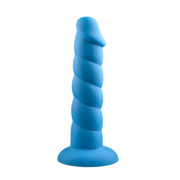 Rock Candy Suga Daddy 8 Silicone Dildo - Blue