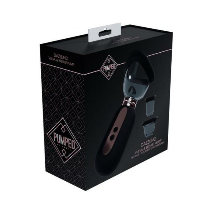 Pumped Dazzling Automatic Rechargeable Vulva & Breast Pump Black