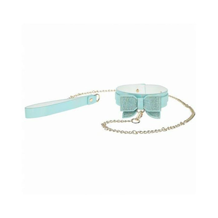 Ouch! Paris Collection Collar With Leash Blue