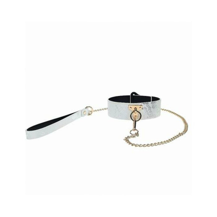 Ouch! Florence Collection Collar With Leash White