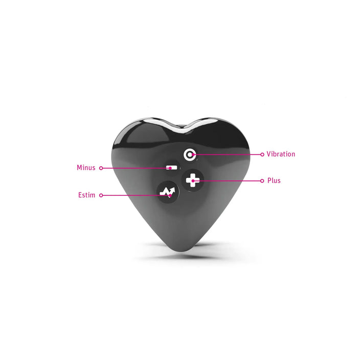 Mystim Hearts Desire Estim Layon Vibrator - Black