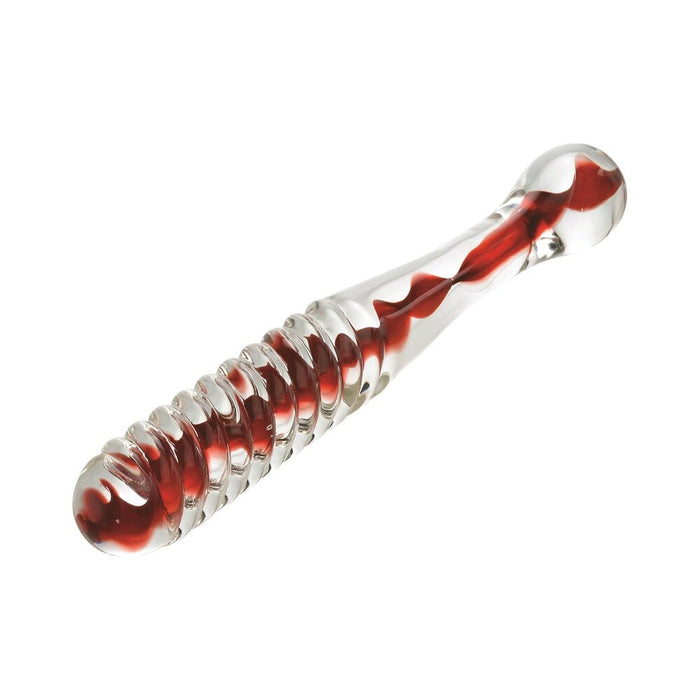 Adam & Eve Eves Sweetheart Swirl Glass Dildo