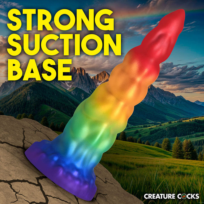 Creature Cocks Rainbow Horn Silicone Dildo
