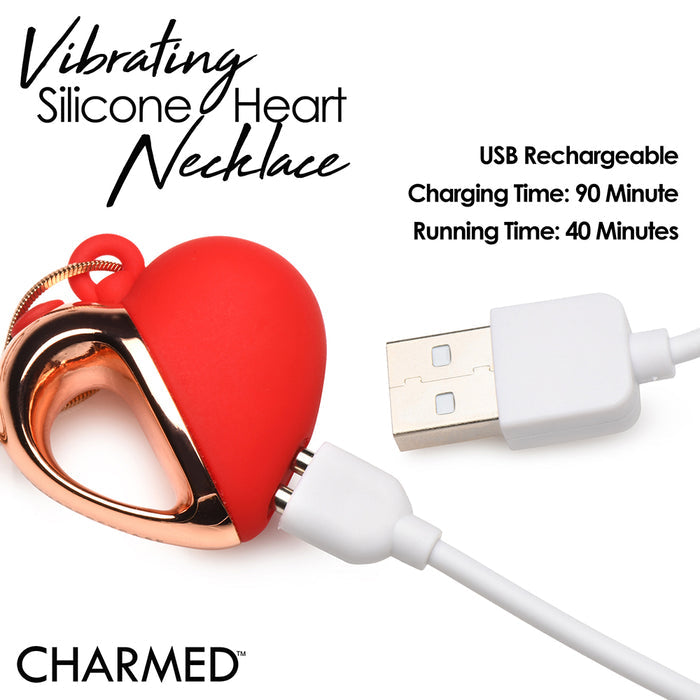 Charmed 10x Vibe Silicone Heart Necklace