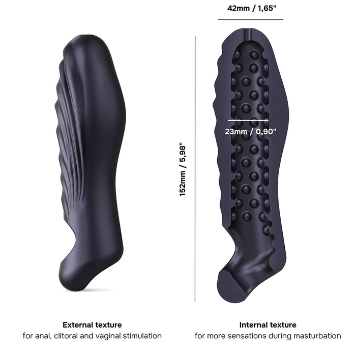 MAN WAN Ryzer Penis Extender and Soft Masturbating Sleeve Black