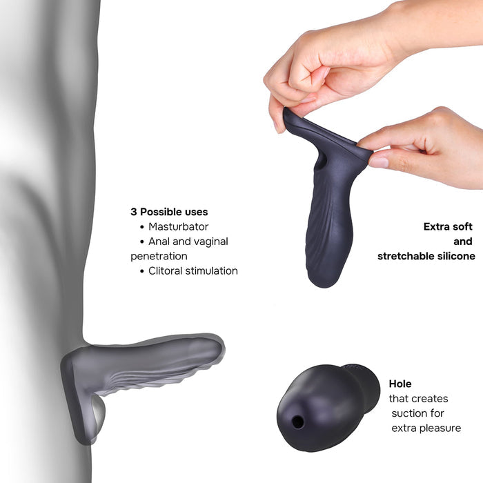 MAN WAN Ryzer Penis Extender and Soft Masturbating Sleeve Black